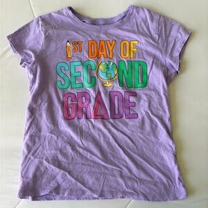 Purple First Day of Second Grade Tee